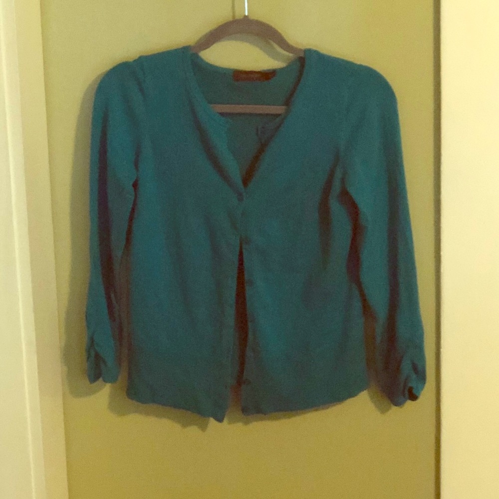 The Limited, teal cardigan - 3/4 sleeve - size S